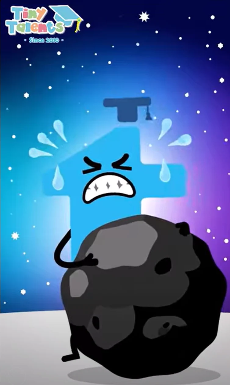 Animated Tiny Talents character lifting a rock